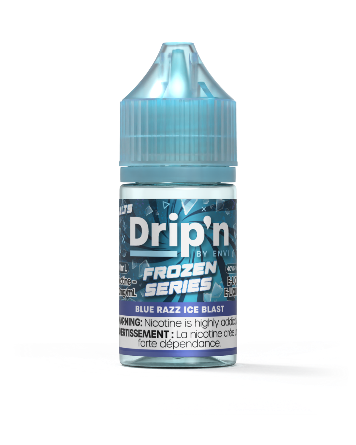 Blue Razz Ice Blast by Drip'n Salt, Nicotine: 20mg, Size: 30ml