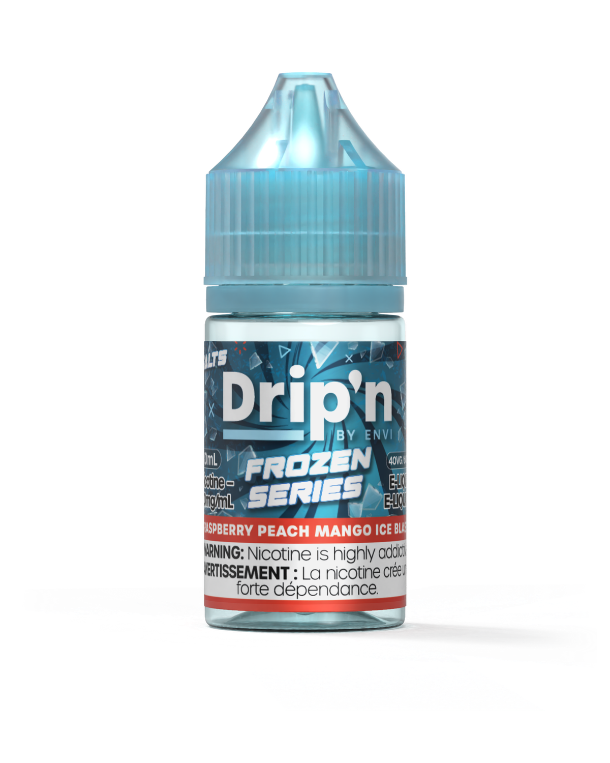 Raspberry Peach Mango Ice Blast by Drip'n Salt, Nicotine: 20mg, Size: 30ml