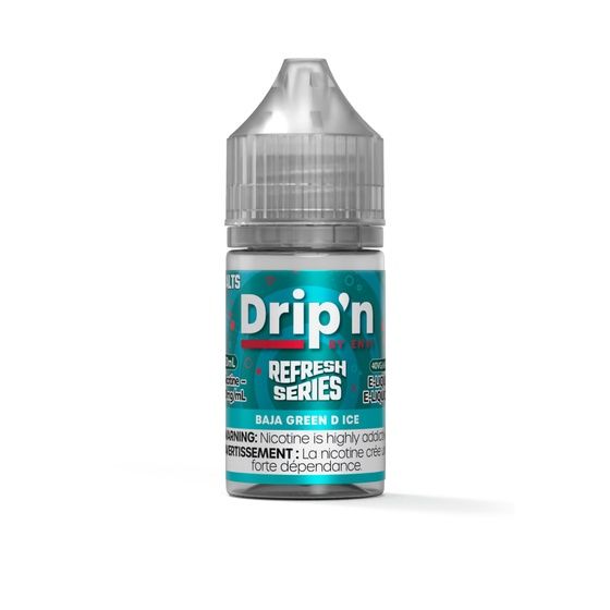 Baja Green D Ice Refresh Series By Drip'n Salt, Nicotine: 20mg, Size: 30ml