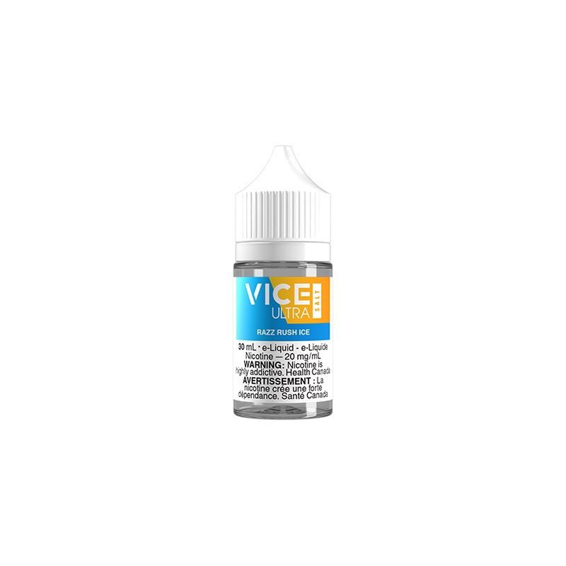 Razz Rush Ice By Vice Ultra Salt, Nicotine: 20mg, Size: 30ml