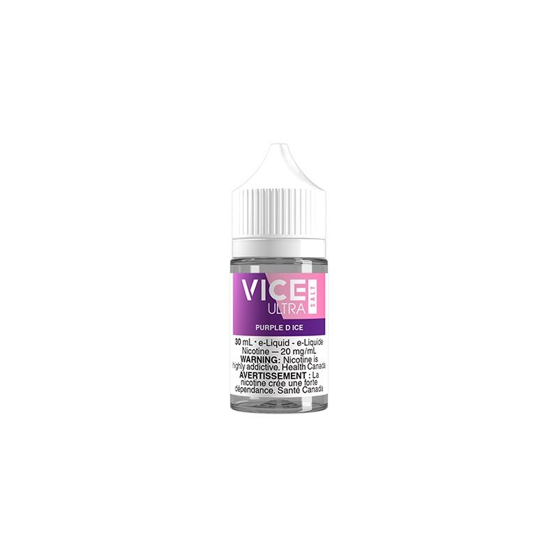 Purple D Ice By Vice Ultra Salt, Nicotine: 20mg, Size: 30ml