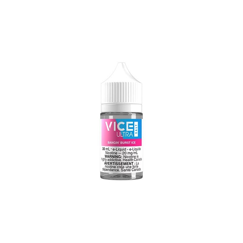 Bangin' Burst Ice By Vice Ultra Salt, Nicotine: 20mg, Size: 30ml