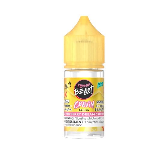 Cravin' Strawberry Dream Crunch Iced by Flavour Beast Salt, Nicotine: 20mg, Size: 30ml