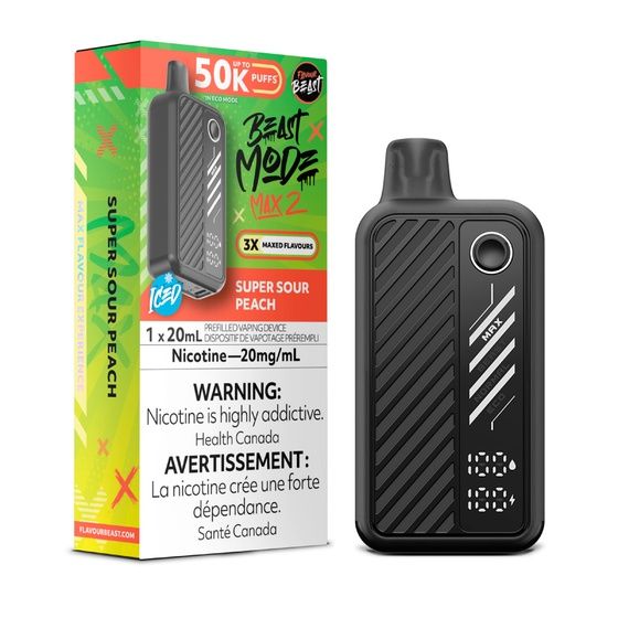 Super Sour Peach - Flavour Beast Beast Mode Max 2 Disposable, Nicotine: 20mg