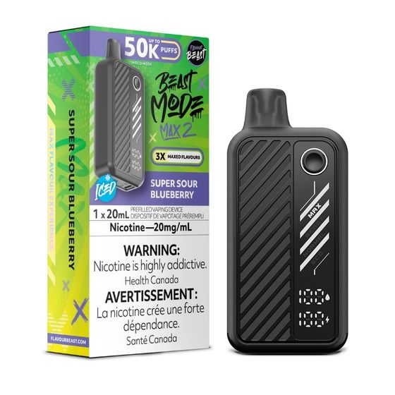Super Sour Blueberry - Flavour Beast Beast Mode Max 2 Disposable, Nicotine: 20mg