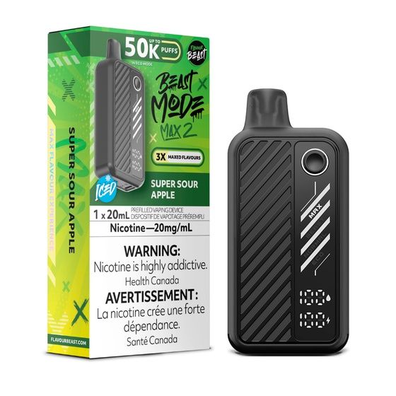 Super Sour Apple - Flavour Beast Beast Mode Max 2 Disposable, Nicotine: 20mg