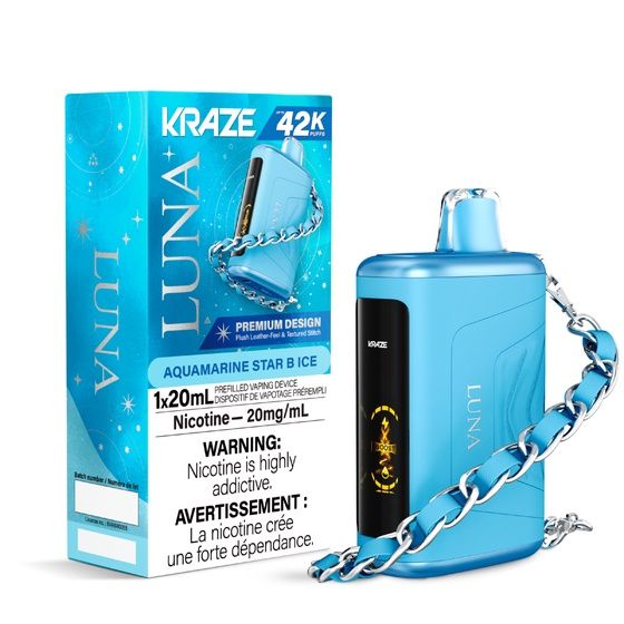 Aquamarine Star B Ice - Kraze Luna Disposable, Nicotine: 20mg