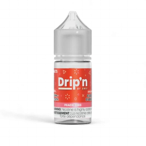Peach Zing by Drip'n Salt, Nicotine: 20mg, Size: 30ml