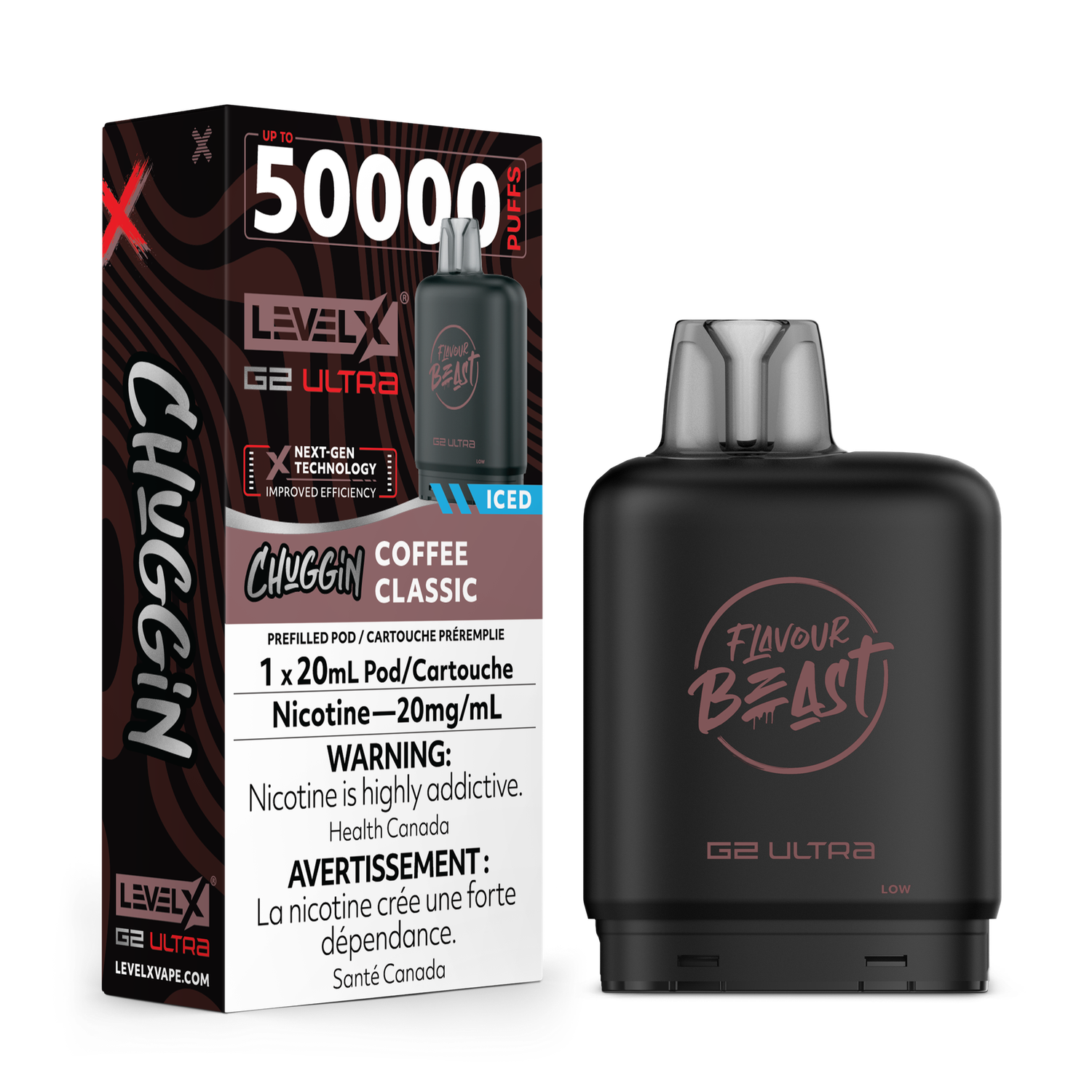 Chuggin' Coffee Classic Flavour Beast Level X G2 Ultra Pod, Nicotine: 20mg