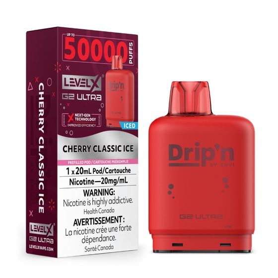 Cherry Classic Ice Drip'n Level X G2 Ultra Pod, Nicotine: 20mg