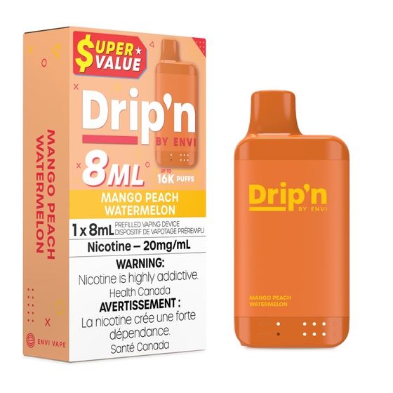 Mango Peach Watermelon - Drip'n by Envi 8mL Disposable, Nicotine: 20mg