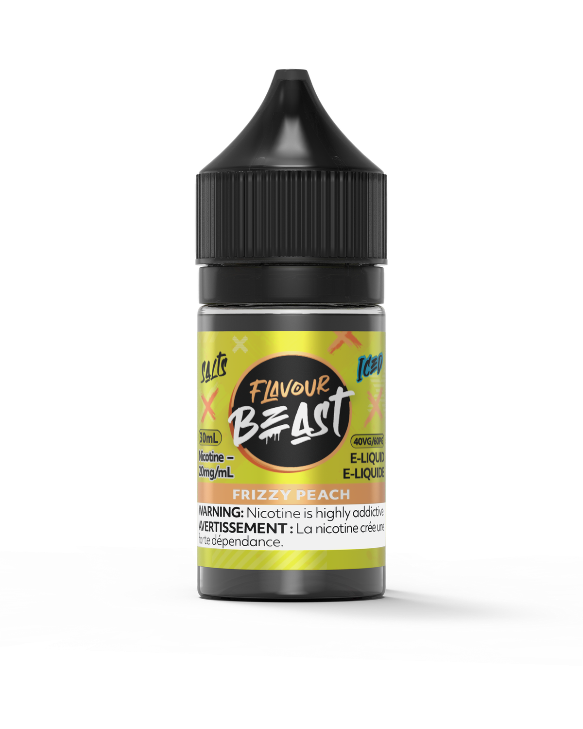 Frizzy Peach Iced by Flavour Beast Salt, Nicotine: 20mg, Size: 30ml