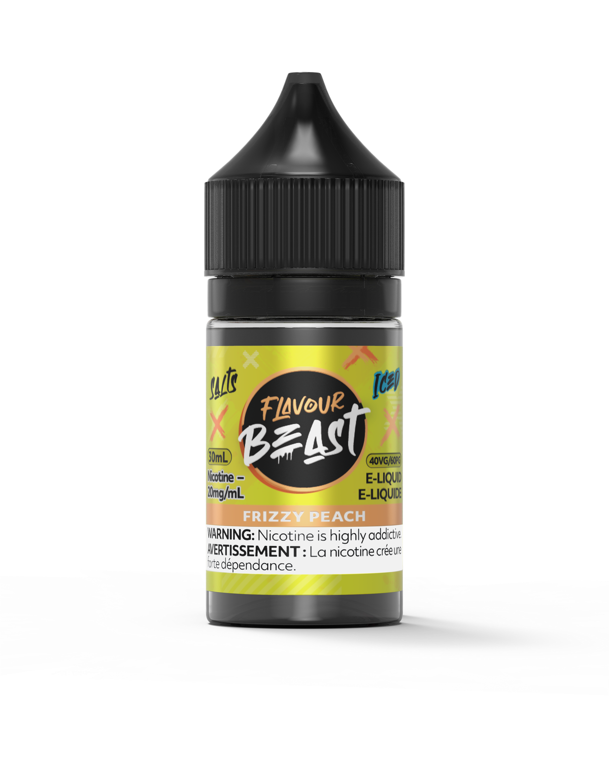 Frizzy Peach Iced by Flavour Beast Salt, Nicotine: 20mg, Size: 30ml
