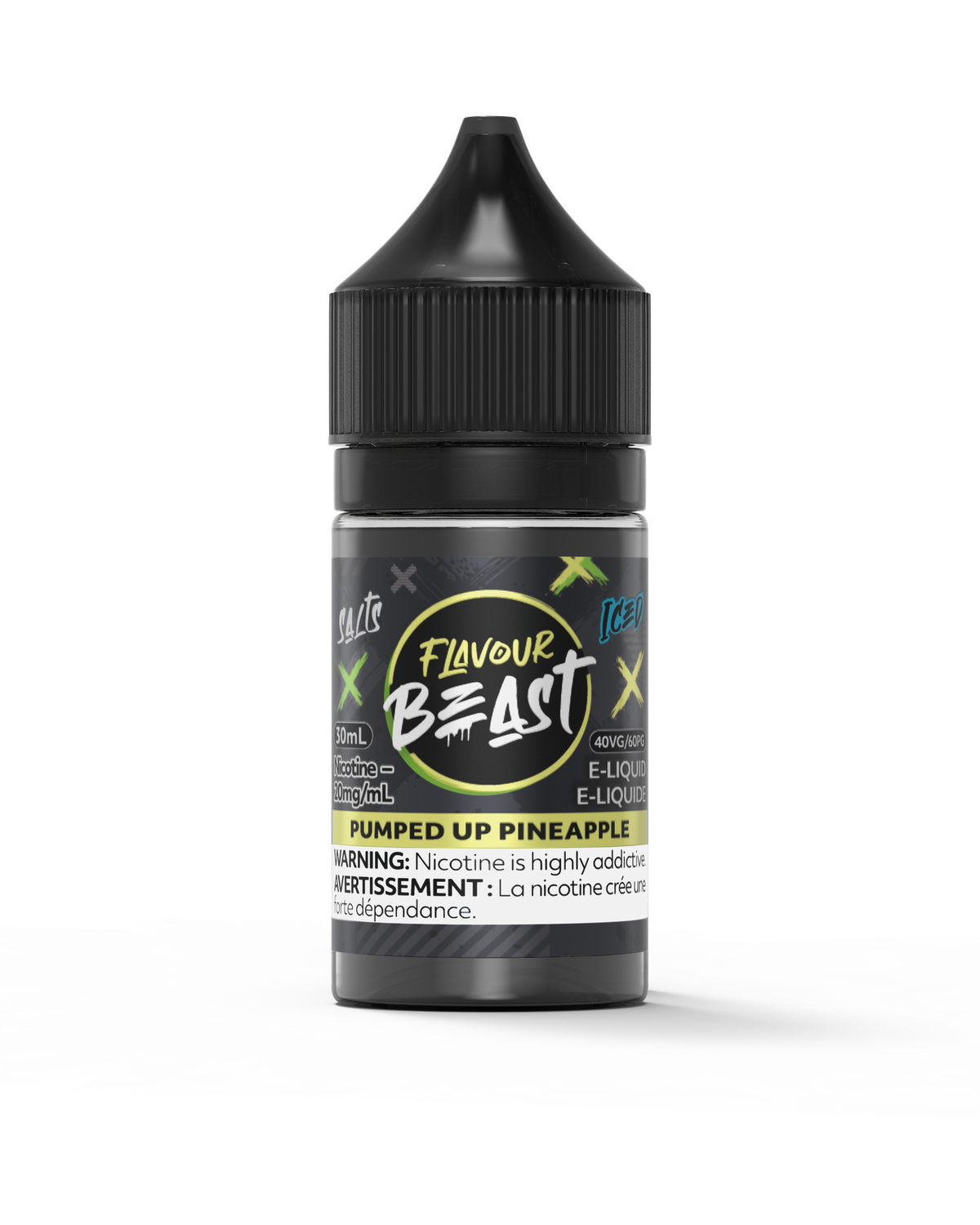 Pumped Up Pineapple Iced by Flavour Beast Salt, Nicotine: 20mg, Size: 30ml