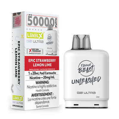 Epic Strawberry Lemon Lime Flavour Beast Unleashed Level X G2 Ultra Pod