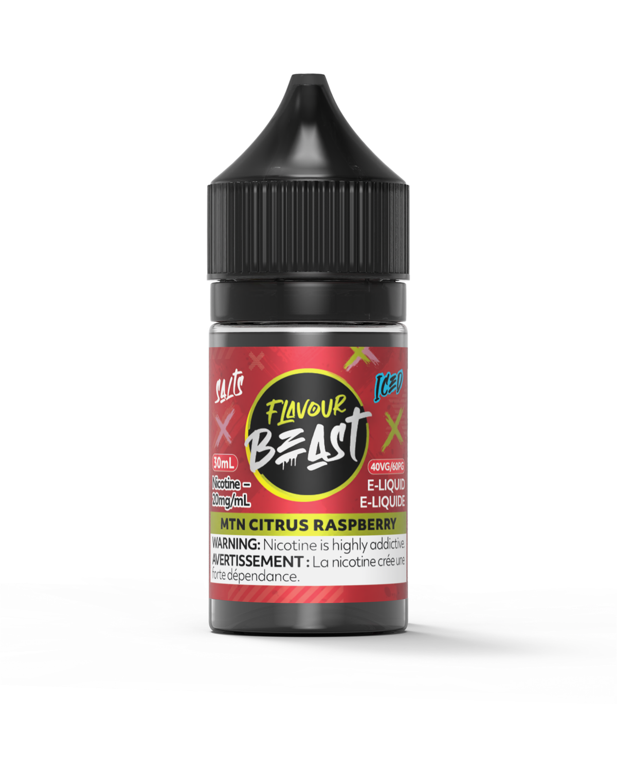 MTN Citrus Raspberry Iced by Flavour Beast Salt, Nicotine: 20mg, Size: 30ml