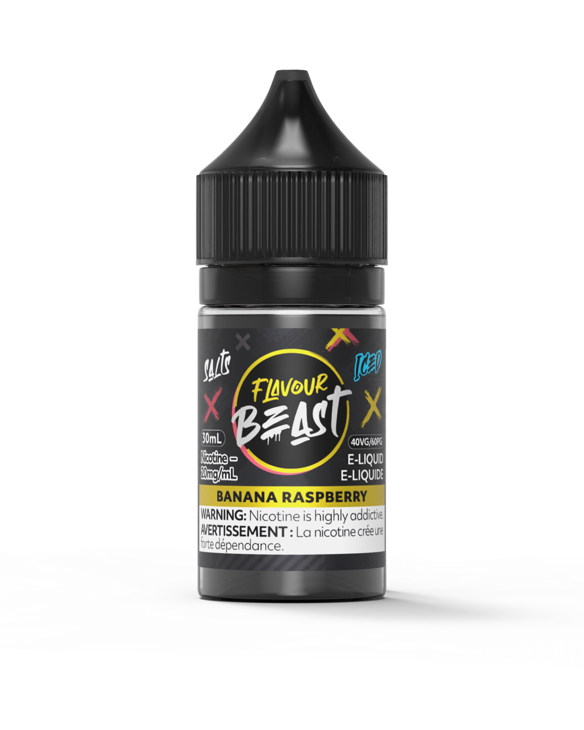 Banana Raspberry Iced by Flavour Beast Salt, Nicotine: 20mg, Size: 30ml