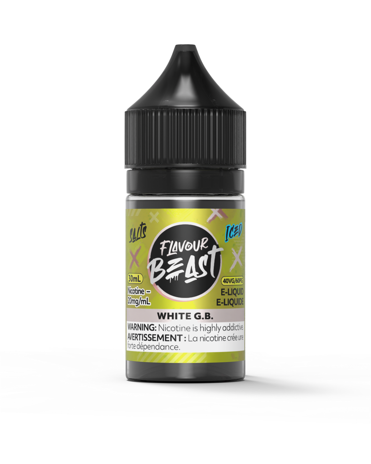 White G.B. Iced by Flavour Beast Salt, Nicotine: 20mg, Size: 30ml