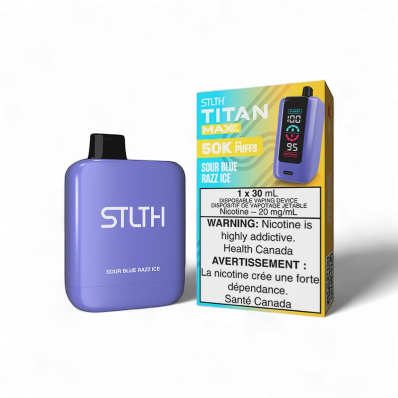 Sour Blue Razz Ice - STLTH Titan Max Disposable, Nicotine: 20mg