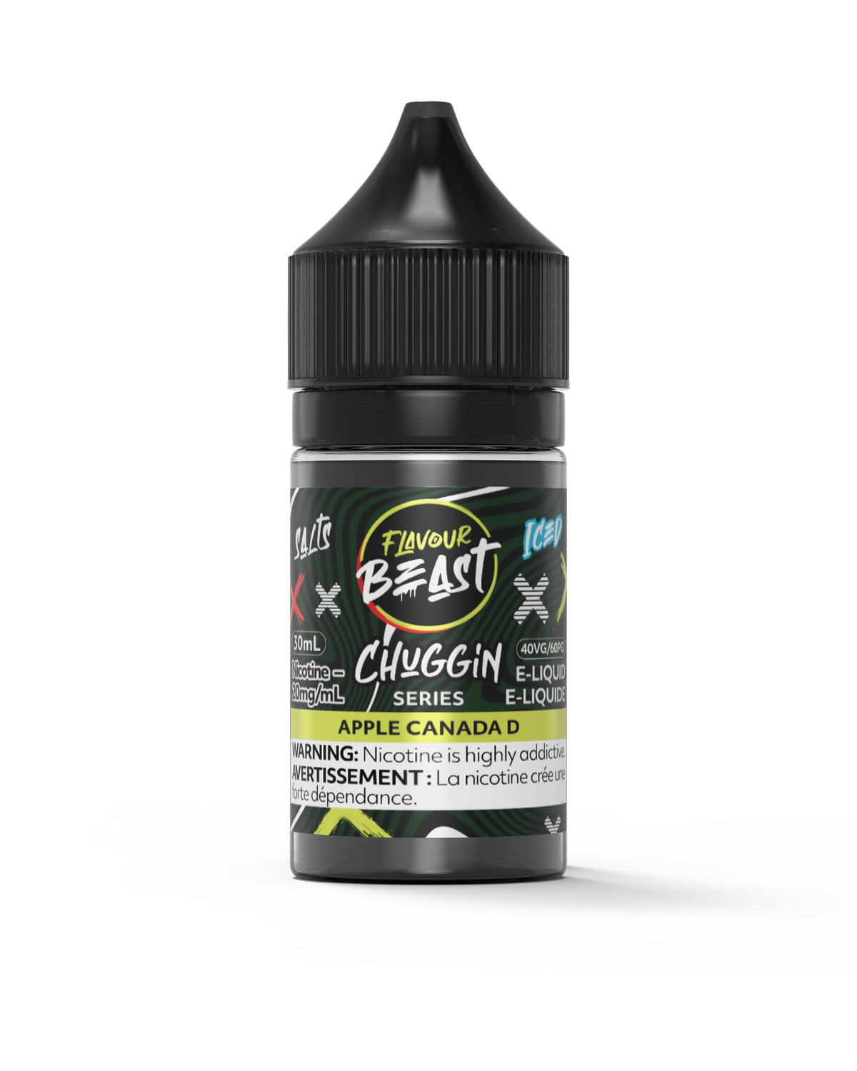 Chuggin' Apple Canada D Iced by Flavour Beast Salt, Nicotine: 20mg, Size: 30ml
