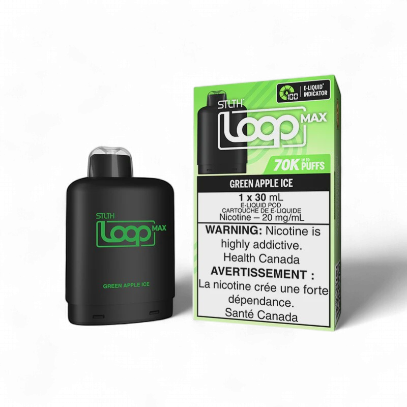 Green Apple Ice STLTH LOOP MAX Pod, Nicotine: 20mg