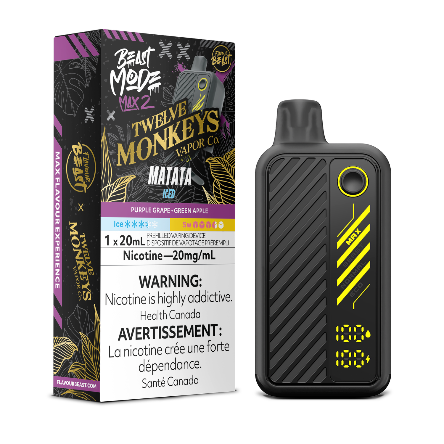 Matata Iced - Flavour Beast Beast Mode Max 2 Disposable, Nicotine: 20mg