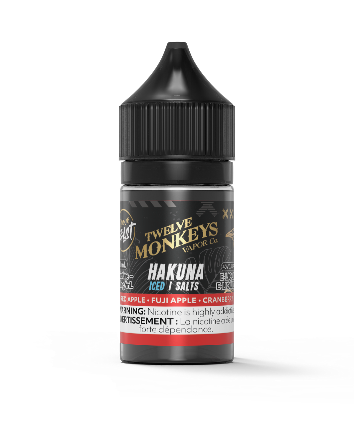 Hakuna Iced by Flavour Beast x Twelve Monkeys Salt, Nicotine: 20mg, Size: 30ml