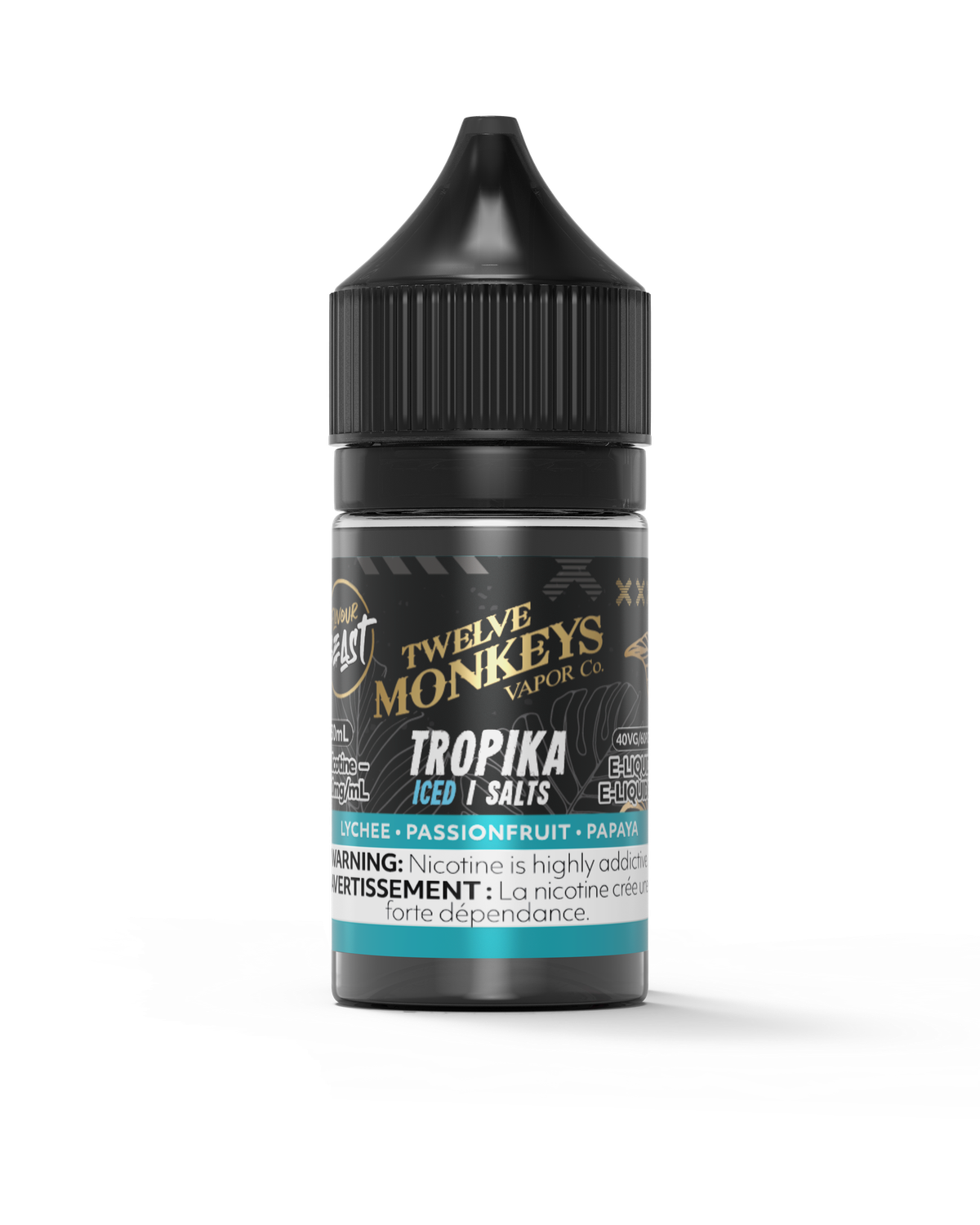 Tropika Iced by Flavour Beast x Twelve Monkeys Salt, Nicotine: 20mg, Size: 30ml