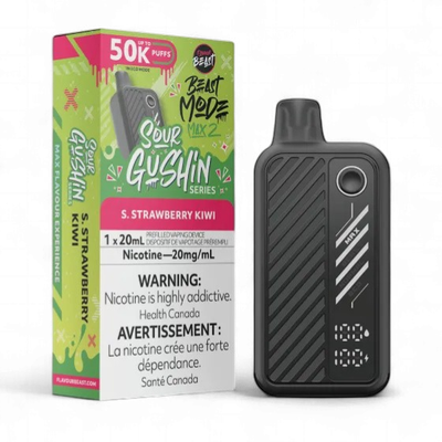 Sour Gushin' S. Strawberry Kiwi - Flavour Beast Beast Mode Max 2