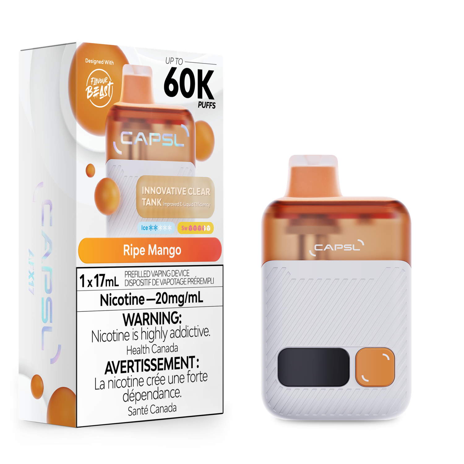 Ripe Mango - Flavour Beast CAPSL 60K Disposable, Nicotine: 20mg