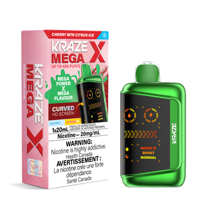 Cherry MTN Citrus Ice - Kraze Mega X Disposable
