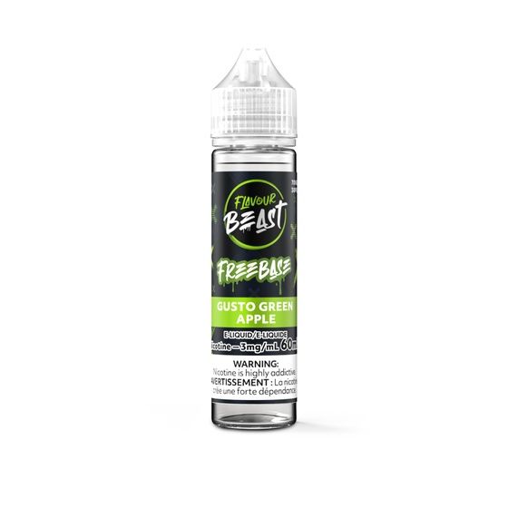 Gusto Green Apple - Flavour Beast Freebase, Nicotine: 3mg, Size: 60ml