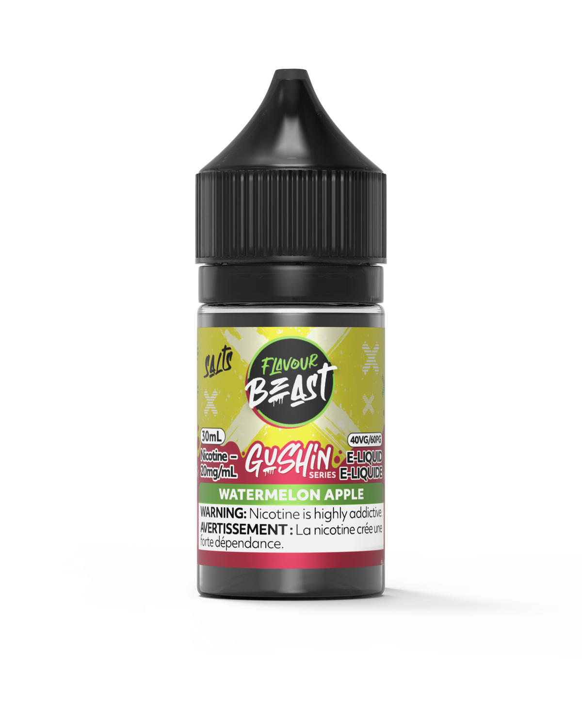 Gushin' Watermelon Apple by Flavour Beast Salt, Nicotine: 20mg, Size: 30ml