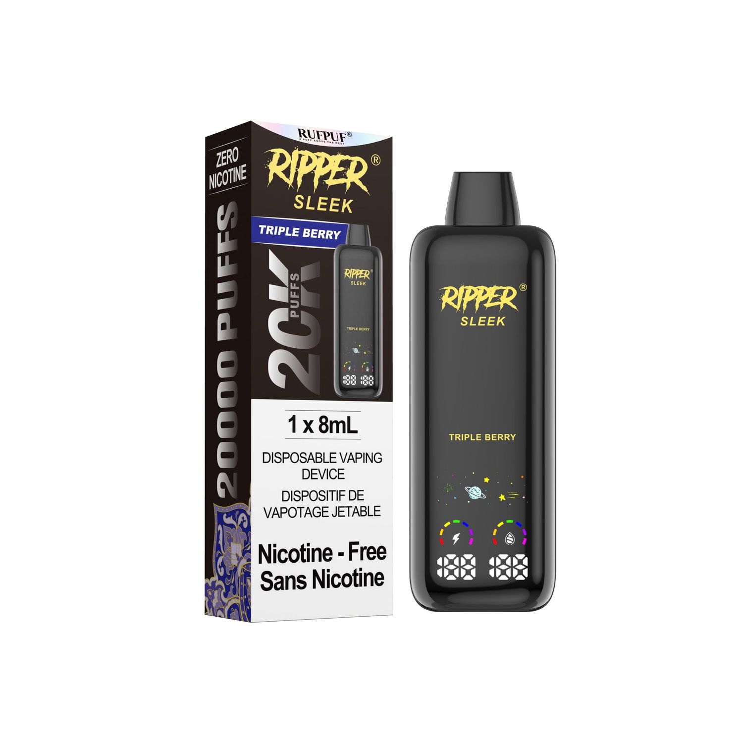 Triple Berry - Ripper Sleek, Nicotine: 0mg