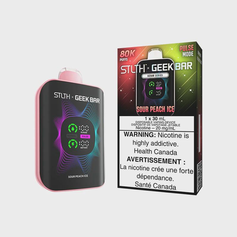 Sour Peach Ice - STLTH x GEEK BAR 80K Disposable, Nicotine: 20mg