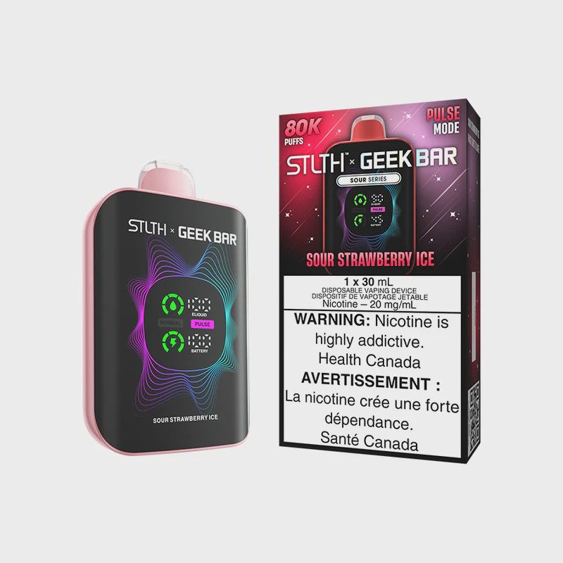 Sour Strawberry Ice - STLTH x GEEK BAR 80K Disposable, Nicotine: 20mg
