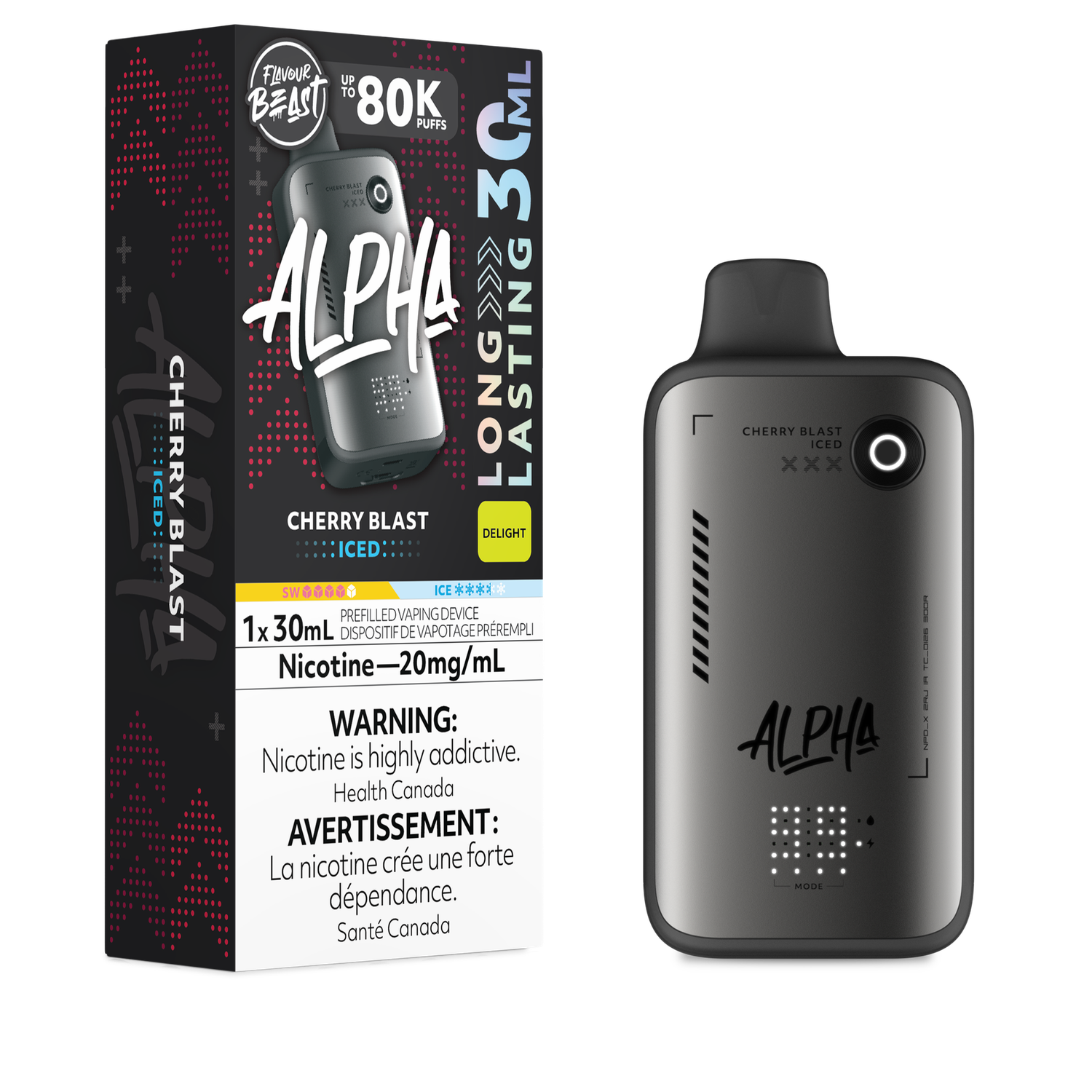 Cherry Blast Iced - Flavour Beast Alpha 80K Disposable, Nicotine: 20mg