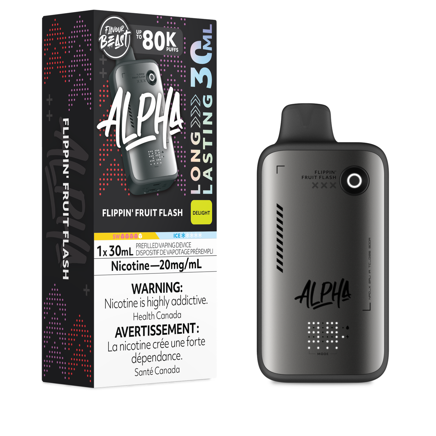 Flippin' Fruit Flash - Flavour Beast Alpha 80K Disposable, Nicotine: 20mg