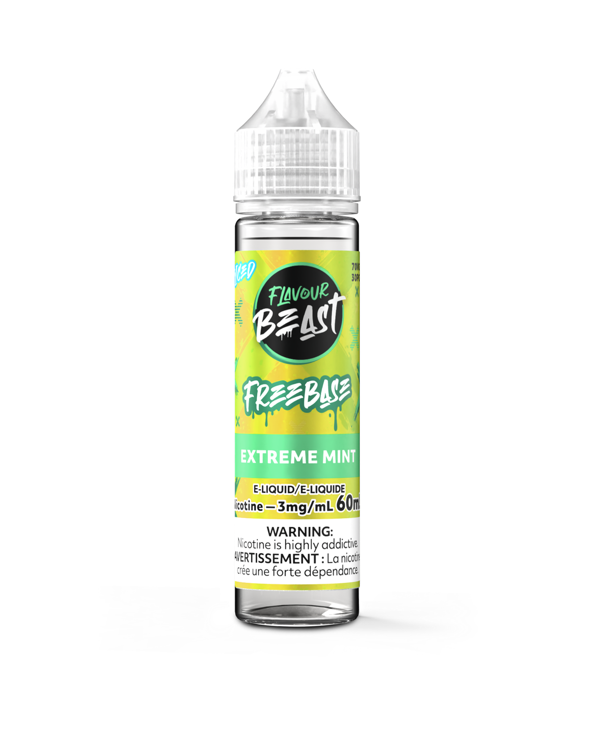 Extreme Mint Iced - Flavour Beast Freebase, Nicotine: 3mg, Size: 60ml