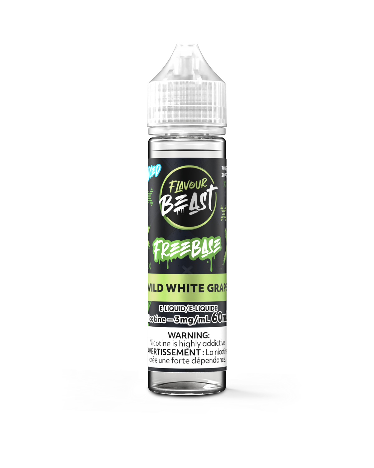 Wild White Grape Iced - Flavour Beast Freebase, Nicotine: 3mg, Size: 60ml