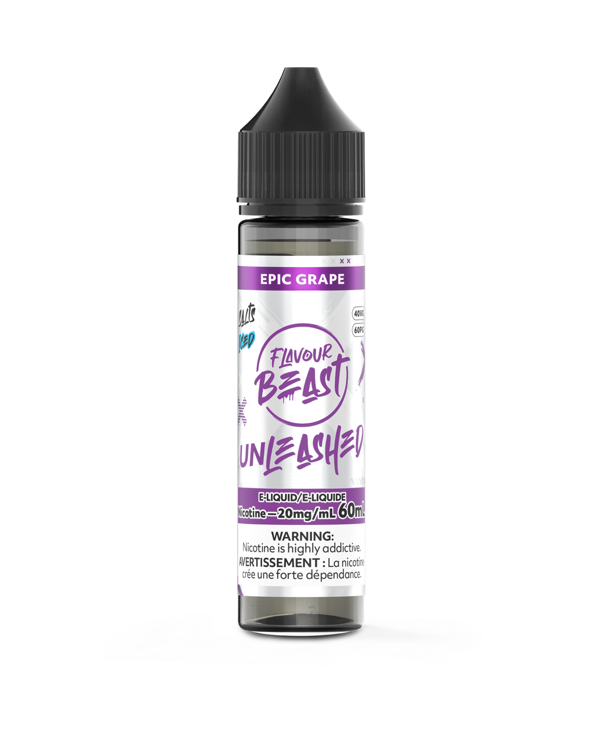 Epic Grape Iced - Flavour Beast Unleashed Salt, Nicotine: 20mg, Size: 60ml