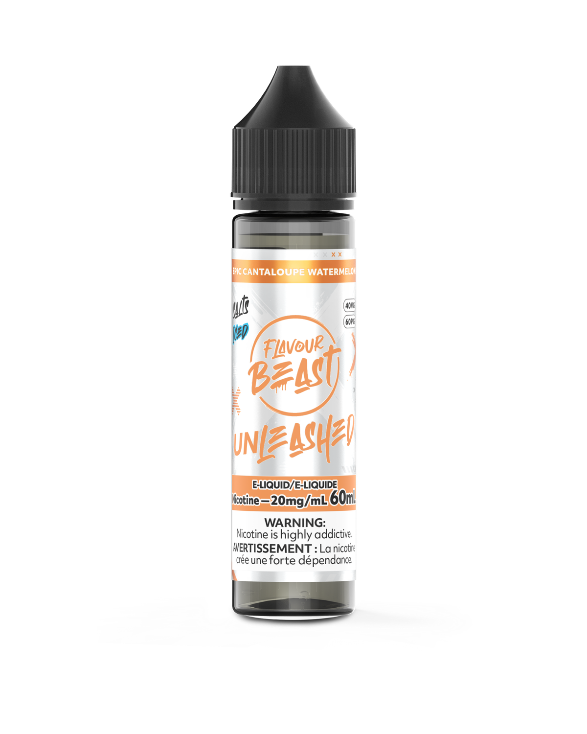Epic Cantaloupe Watermelon Iced - Flavour Beast Unleashed Salt, Nicotine: 20mg (Discontinued), Size: 60ml