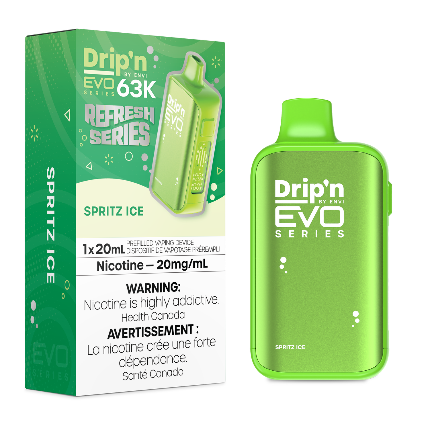 Spritz Ice - Drip'n by Envi Evo 63K Disposable, Nicotine: 20mg