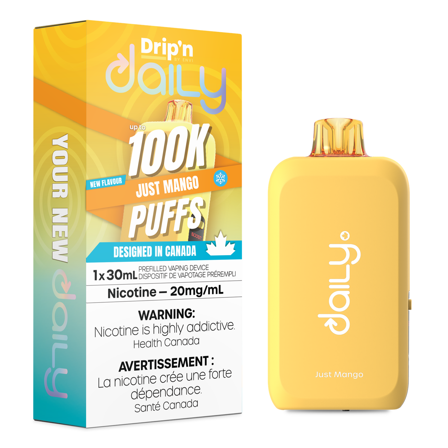 Just Mango - Drip'n Daily by Envi 30mL Disposable, Nicotine: 20mg