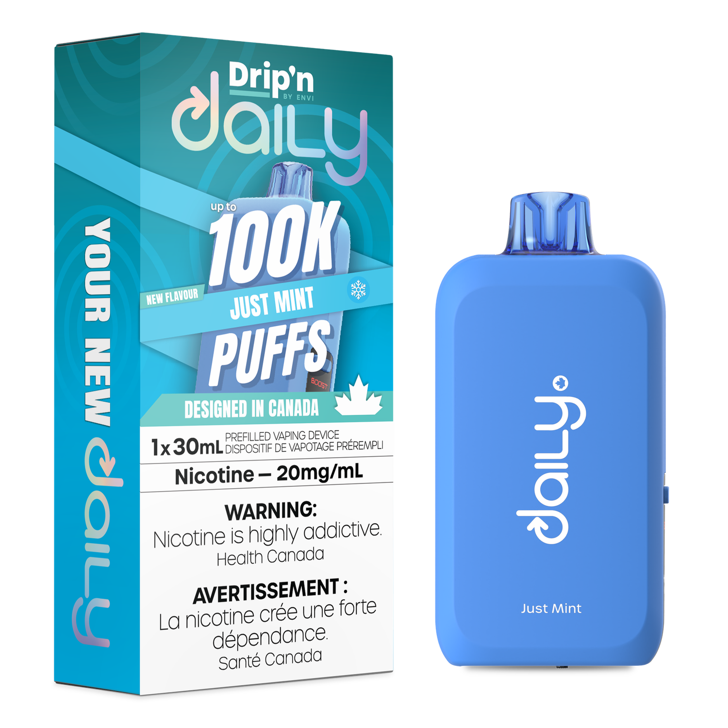 Just Mint - Drip'n Daily by Envi 30mL Disposable, Nicotine: 20mg