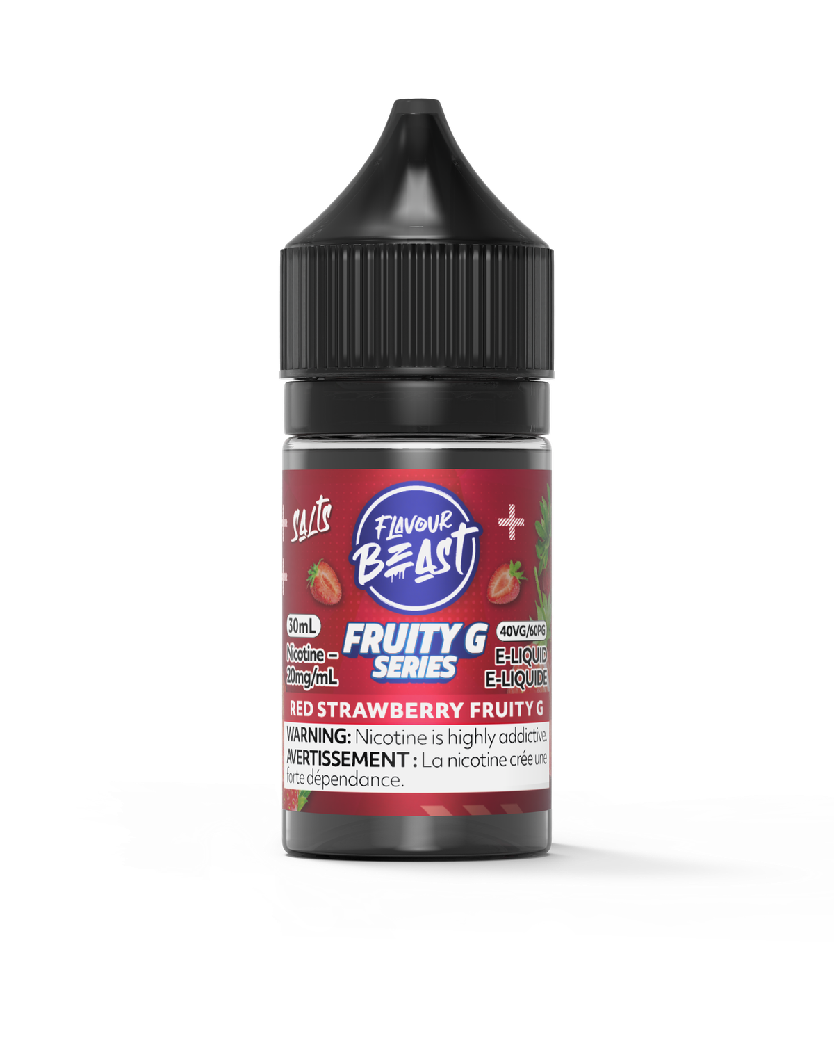 Red Strawberry Fruity G by Flavour Beast Salt, Nicotine: 20mg