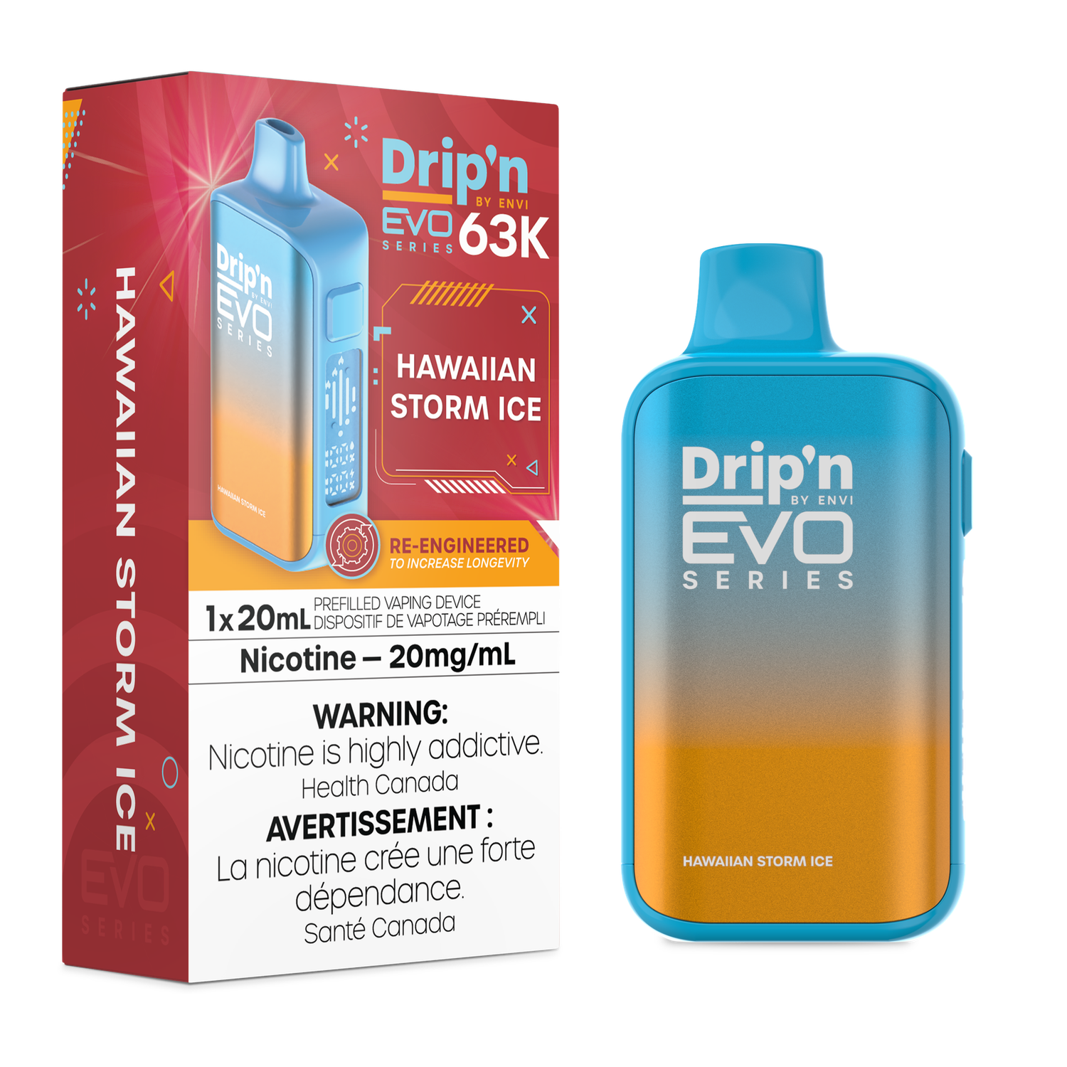 Hawaiian Storm Ice - Drip'n by Envi Evo 63K Disposable, Nicotine: 20mg