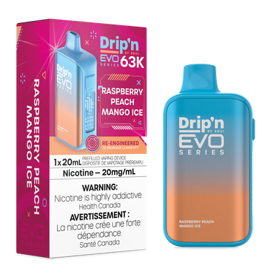 Raspberry Peach Mango Ice - Dripn' by Envi Evo 63K Disposable