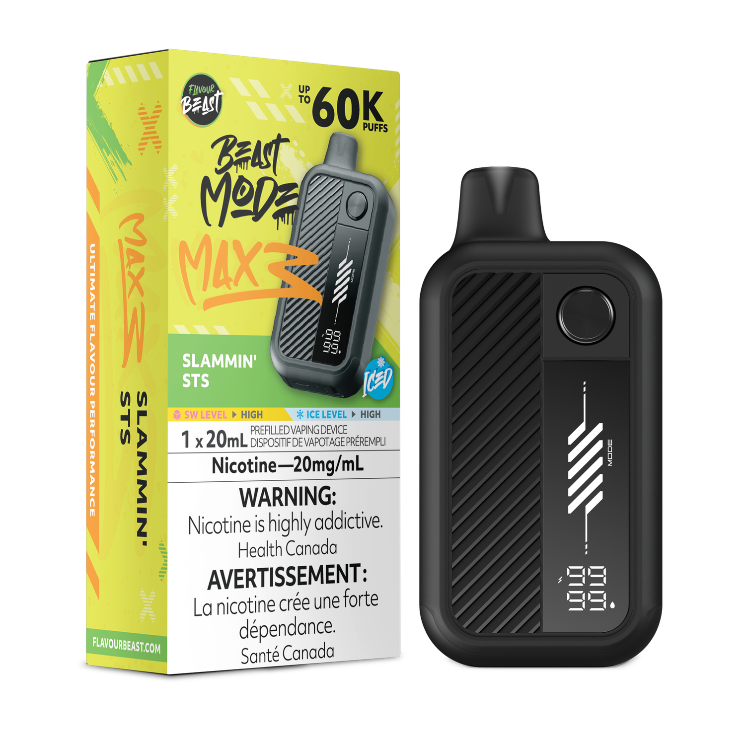 Slammin' STS Iced - Flavour Beast Beast Mode Max 3 Disposable, Nicotine: 20mg