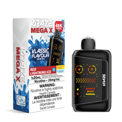 Red Lightning Ice - Kraze Mega X Disposable